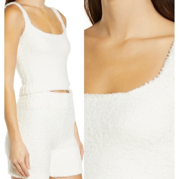 Skims Cozy Short Set Sz S/M in Bone - Picture 3 of 15